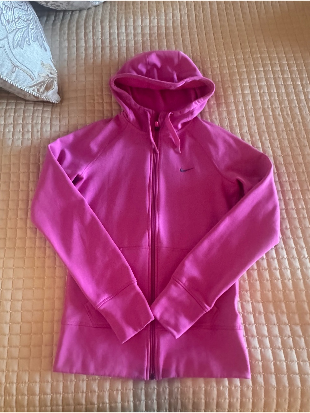 Nike Women's Hot Pink Full-Zip Hooded Sweatshirt